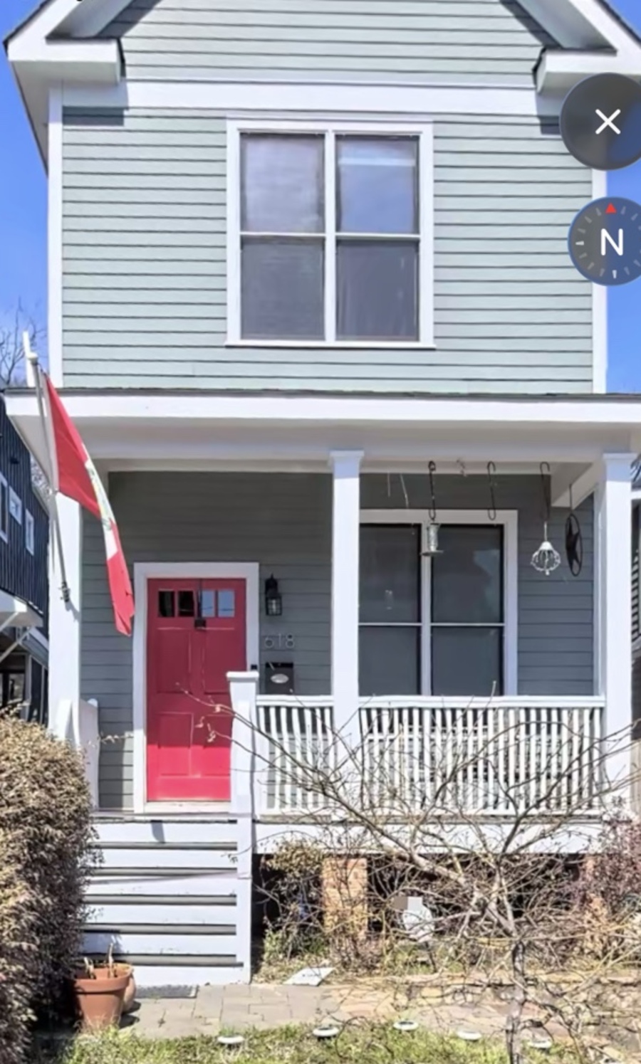 Front of the house in daylight